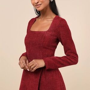Lulus Cultivated Poise Burgundy Tweed Romper Red - Size M
